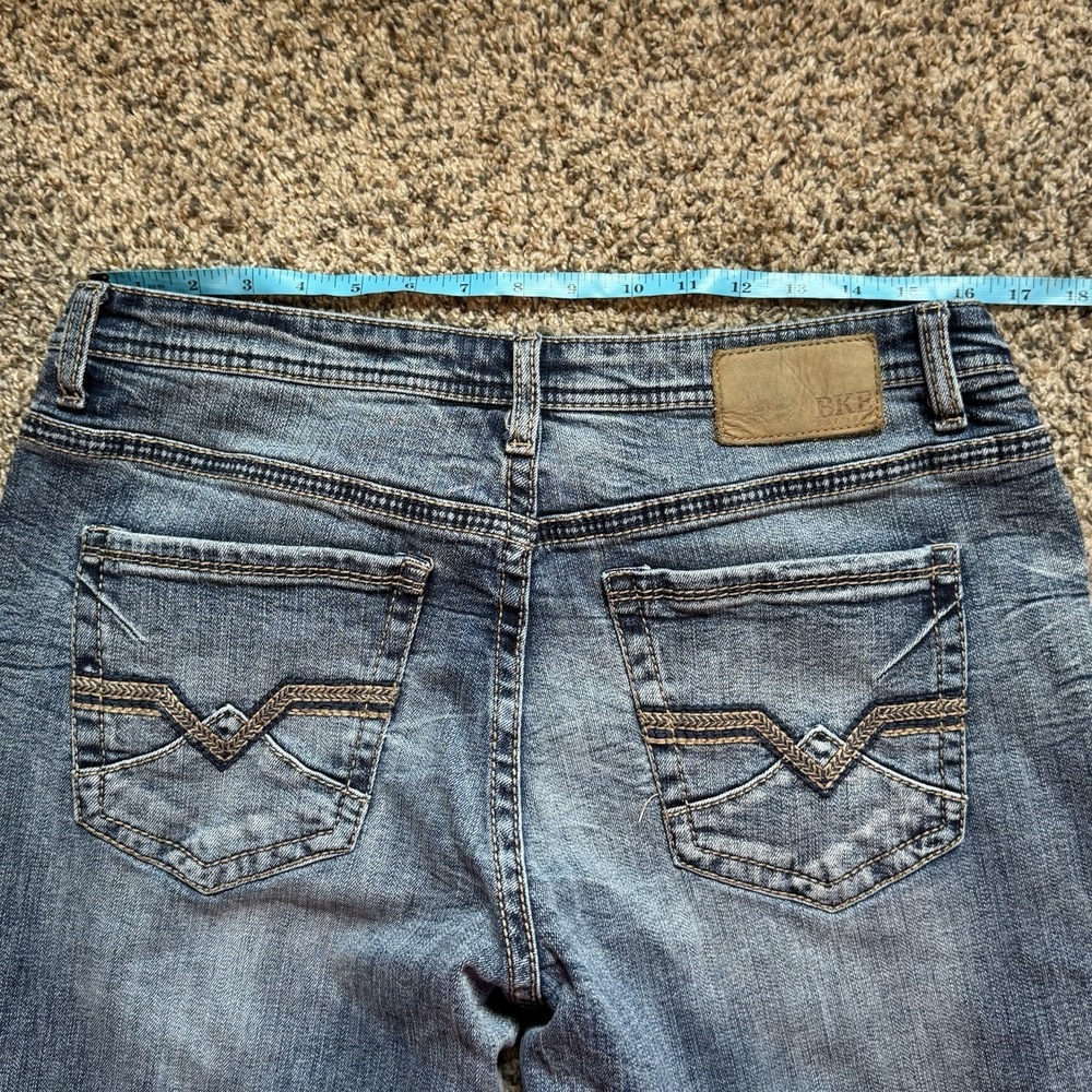 BKE Tyler Jeans Mens 33x36 Light Wash Blue Straight Leg Nice Fade Fit 32x35 Y2k - Picture 9 of 11